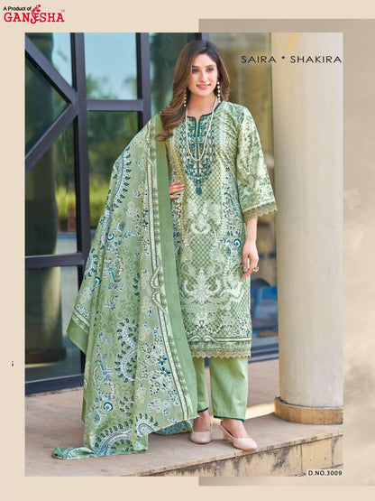 Saira Shakira Vol 3 Cotton Luxury Collection Ganesha Karachi Salwar Suits Wholesale
