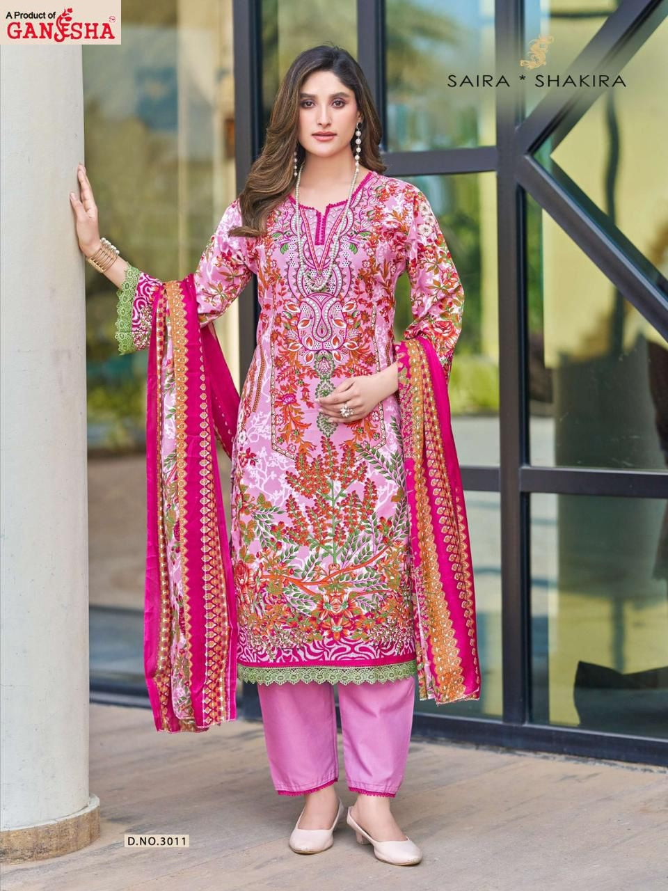 Saira Shakira Vol 3 Cotton Luxury Collection Ganesha Karachi Salwar Suits Wholesale