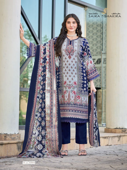 Saira Shakira Vol 6 Ganesha Mix Cotton Karachi Salwar Suits Manufacturer India