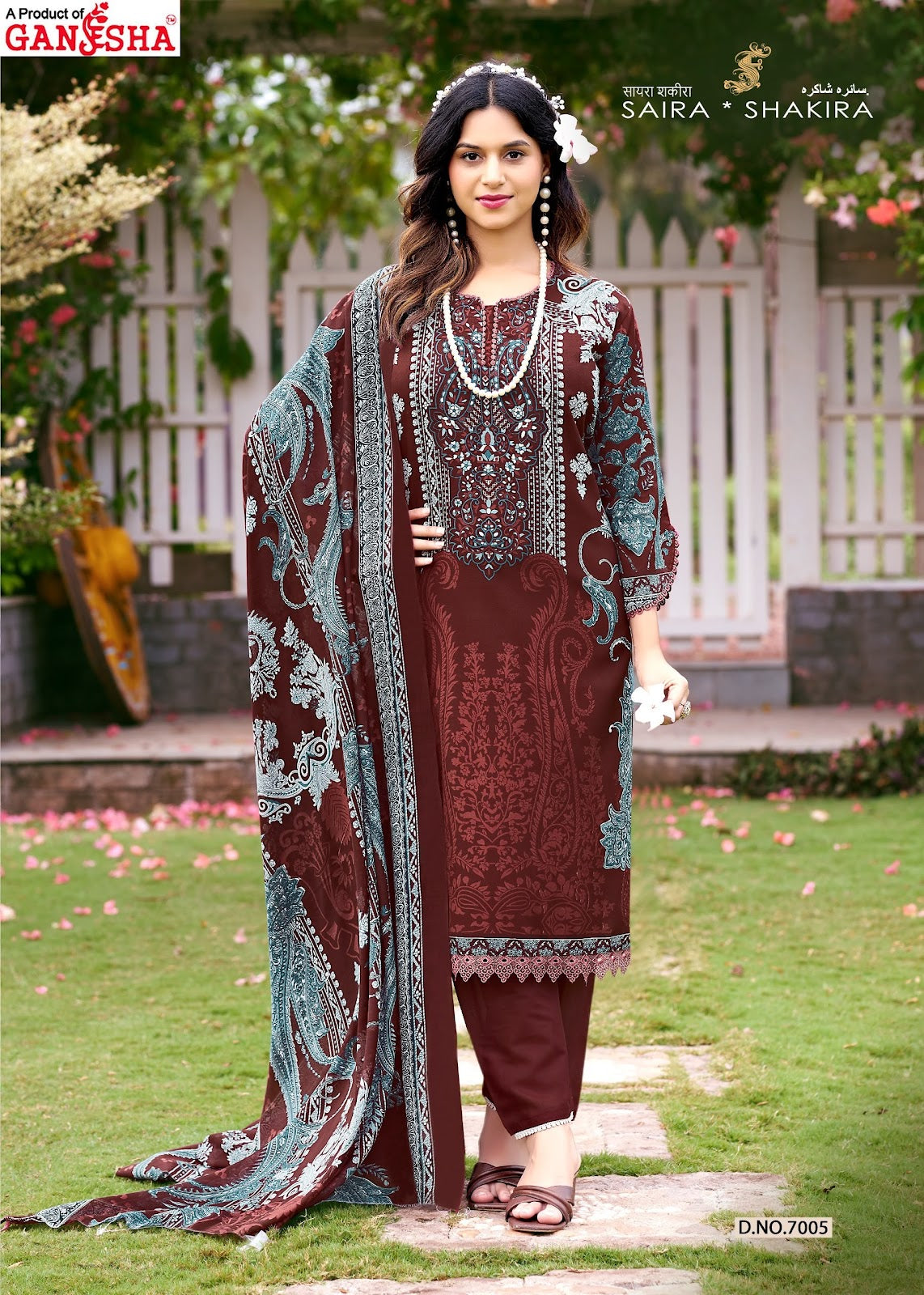 Saira Shakira Vol 7 Ganesha Mix Cotton Karachi Salwar Suits Supplier Ahmedabad