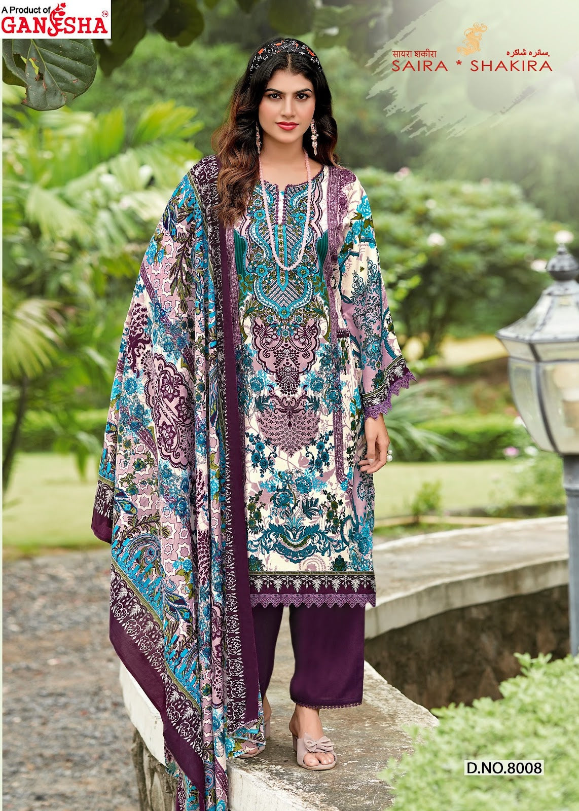Saira Shakira Vol 8 Ganesha Mix Cotton Karachi Salwar Suits Manufacturer India