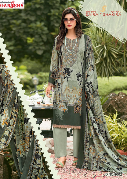 Saira Shakira Vol 8 Ganesha Mix Cotton Karachi Salwar Suits Manufacturer India