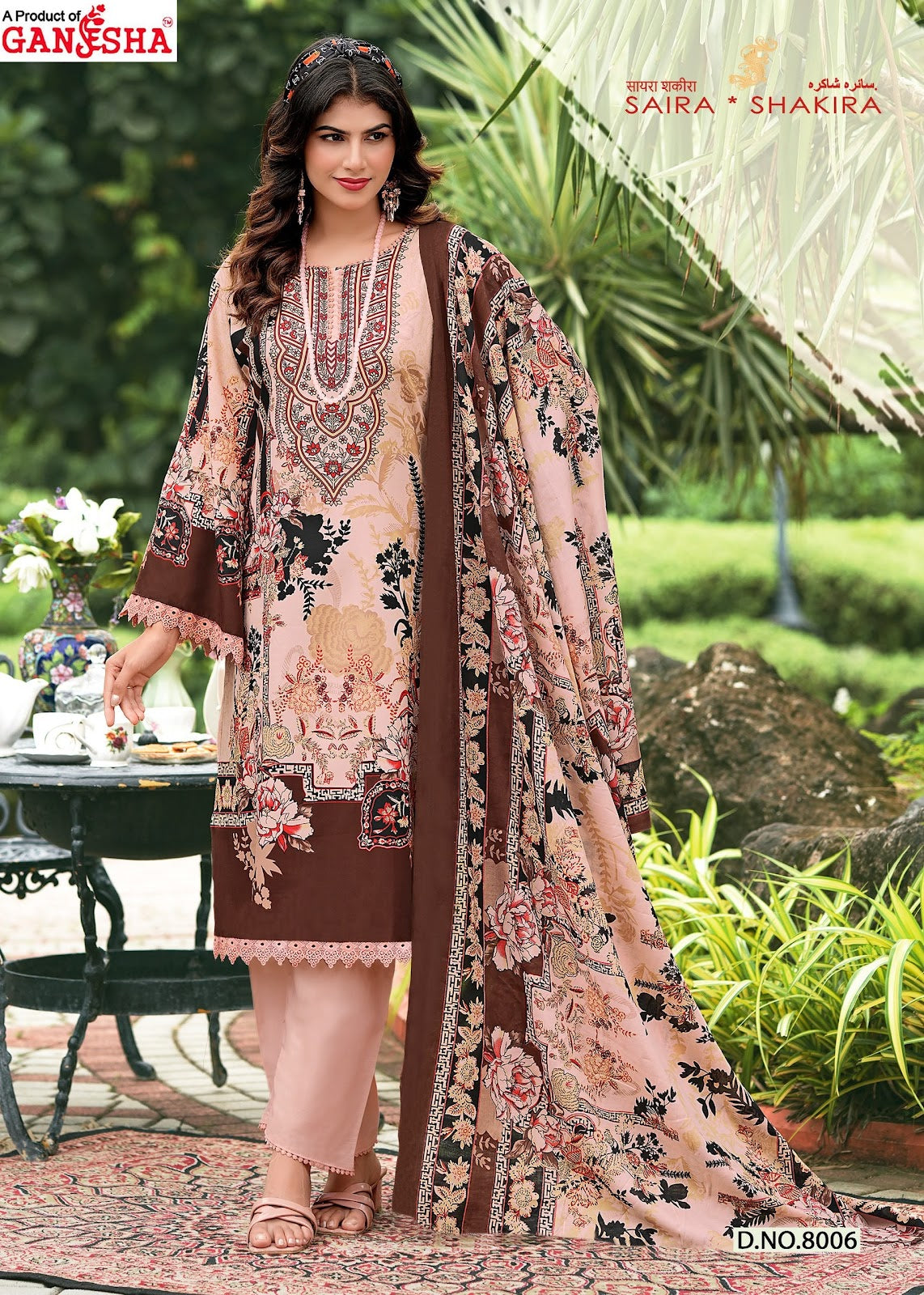 Saira Shakira Vol 8 Ganesha Mix Cotton Karachi Salwar Suits Manufacturer India
