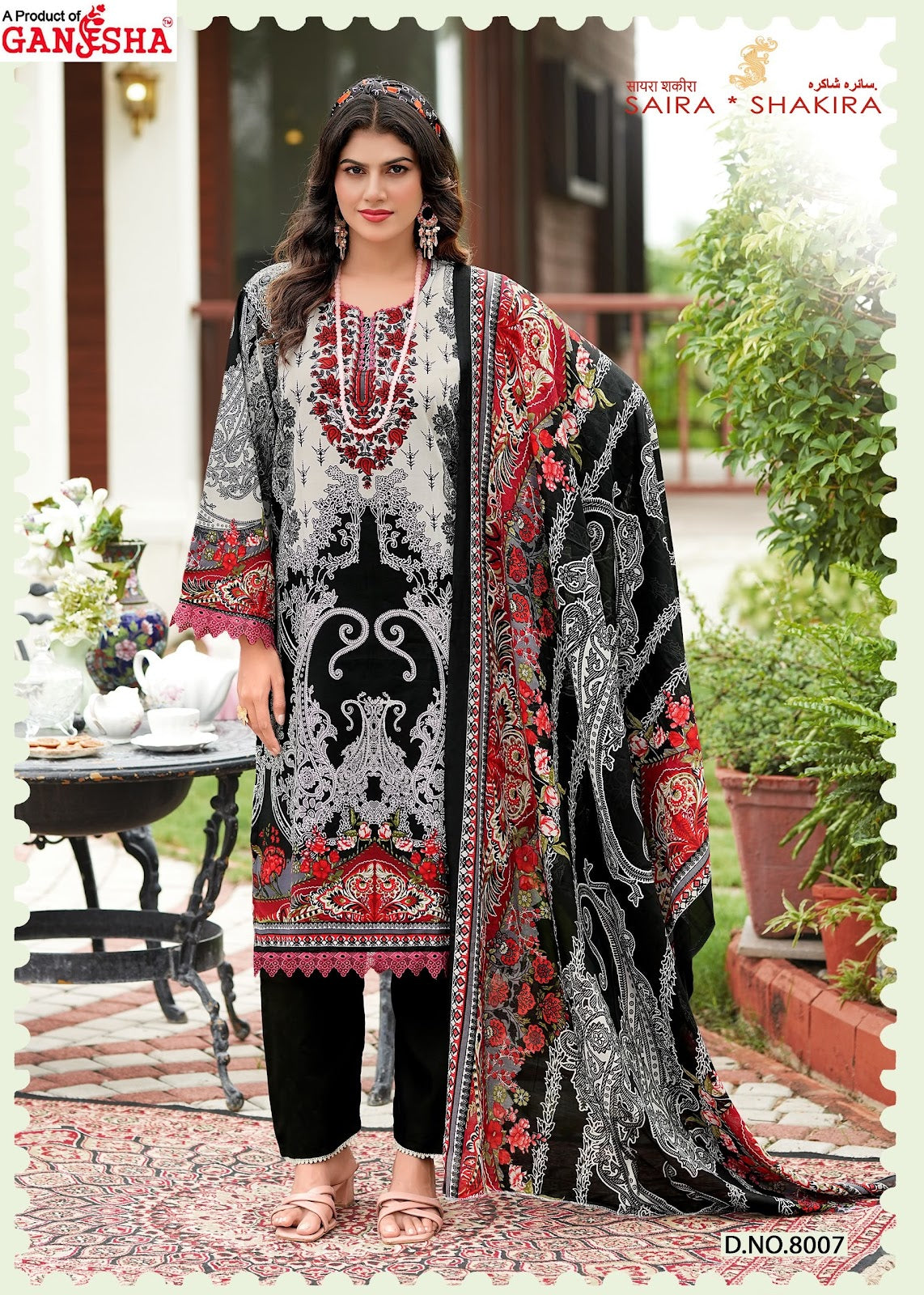 Saira Shakira Vol 8 Ganesha Mix Cotton Karachi Salwar Suits Manufacturer India