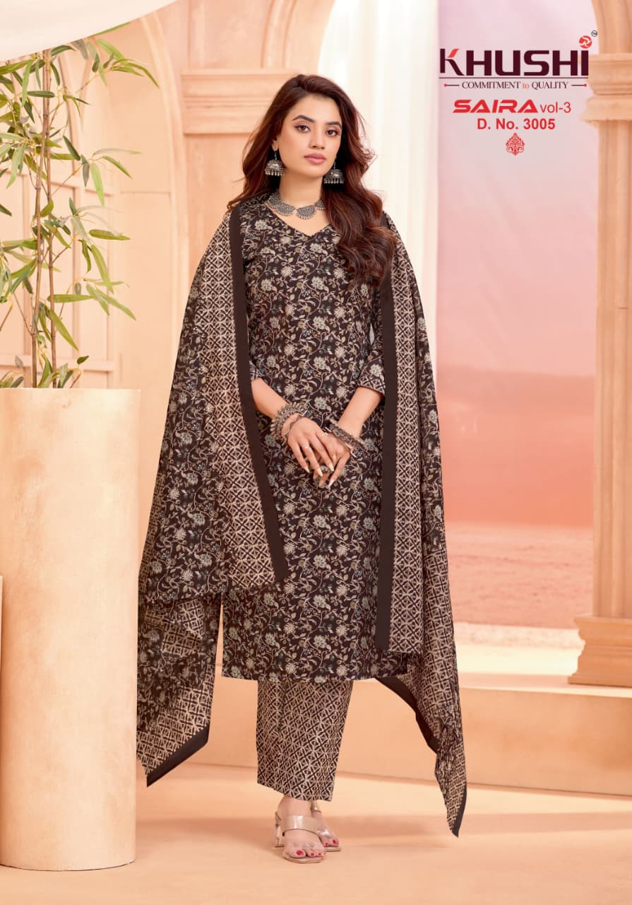 Saira Vol 3 Khushi Np Cotton Dress Material Wholesaler Ahmedabad