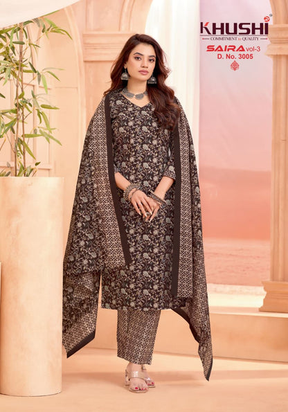 Saira Vol 3 Khushi Np Cotton Dress Material Wholesaler Ahmedabad