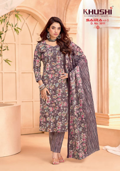 Saira Vol 3 Khushi Np Cotton Dress Material Wholesaler Ahmedabad
