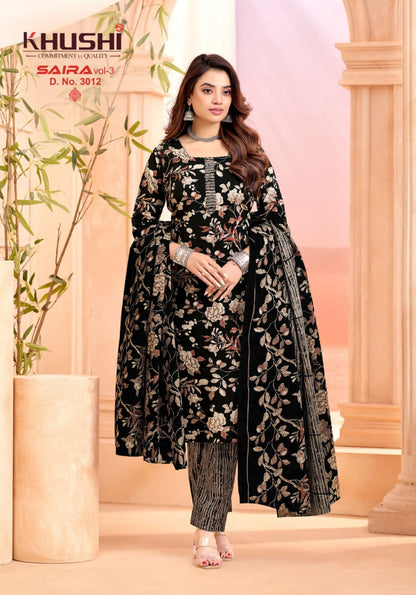 Saira Vol 3 Khushi Np Cotton Dress Material Wholesaler Ahmedabad