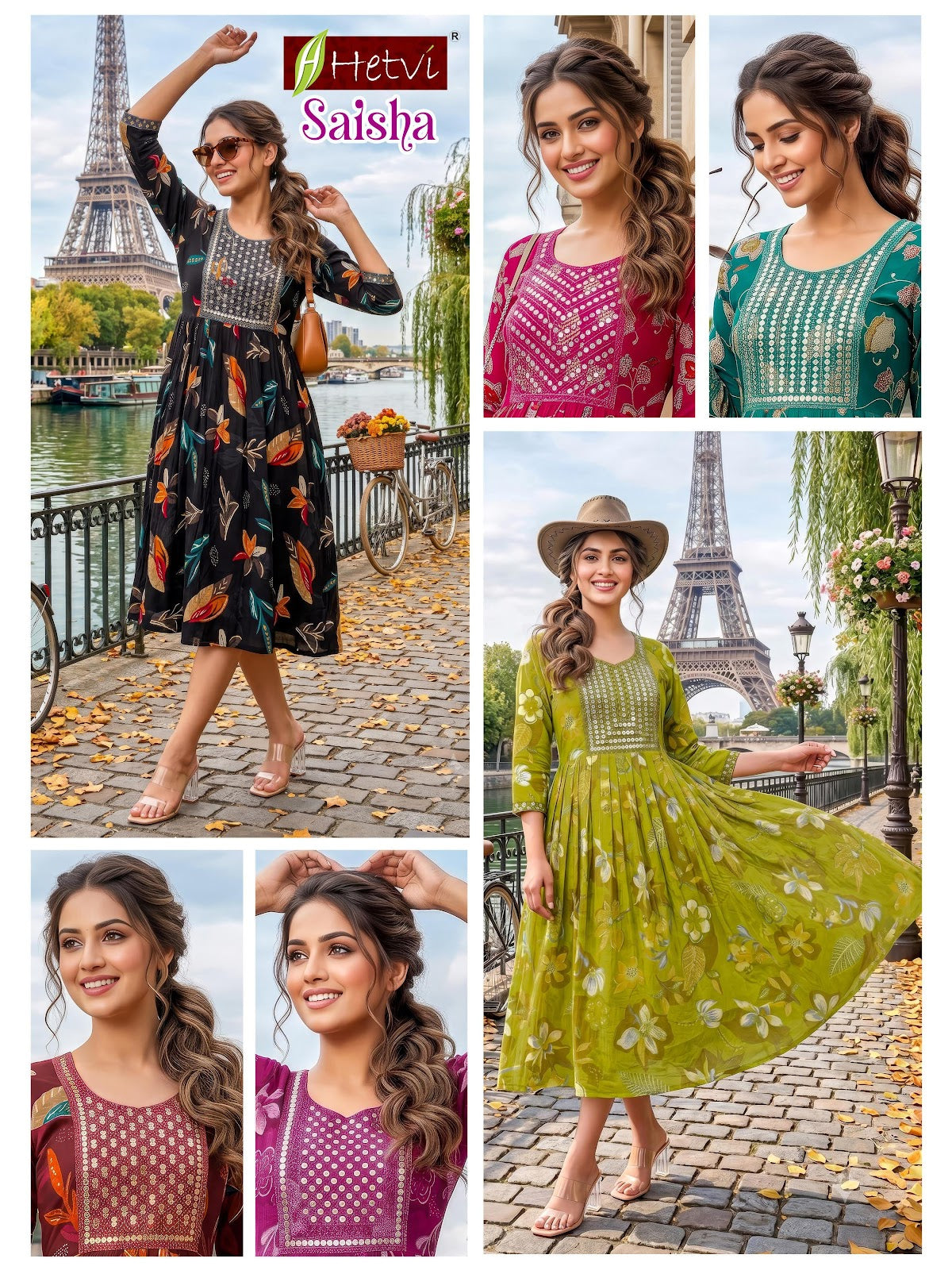 Saisha Hetvi Milano Anarkali Kurtis Wholesaler India