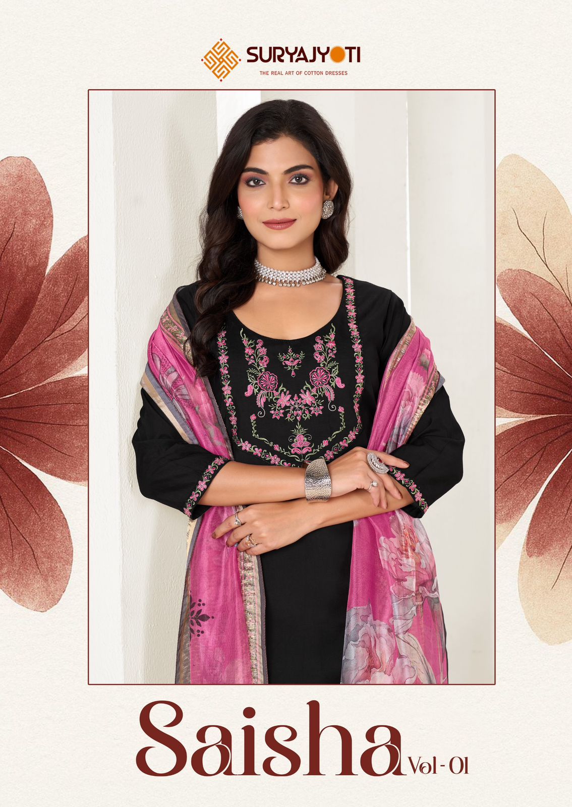 Saisha Vol 1 Suryajyoti Roman Silk Readymade Pant Style Suits Supplier India