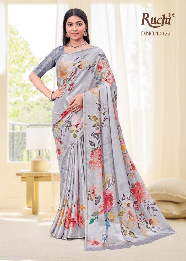 सैशा वॉल्यूम 3 रुचि तुसार सिल्क साड़ी आपूर्तिकर्ता भारत