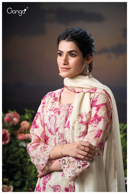 Saiya 3221 Ganga Organza Plazzo Style Suits Manufacturer India