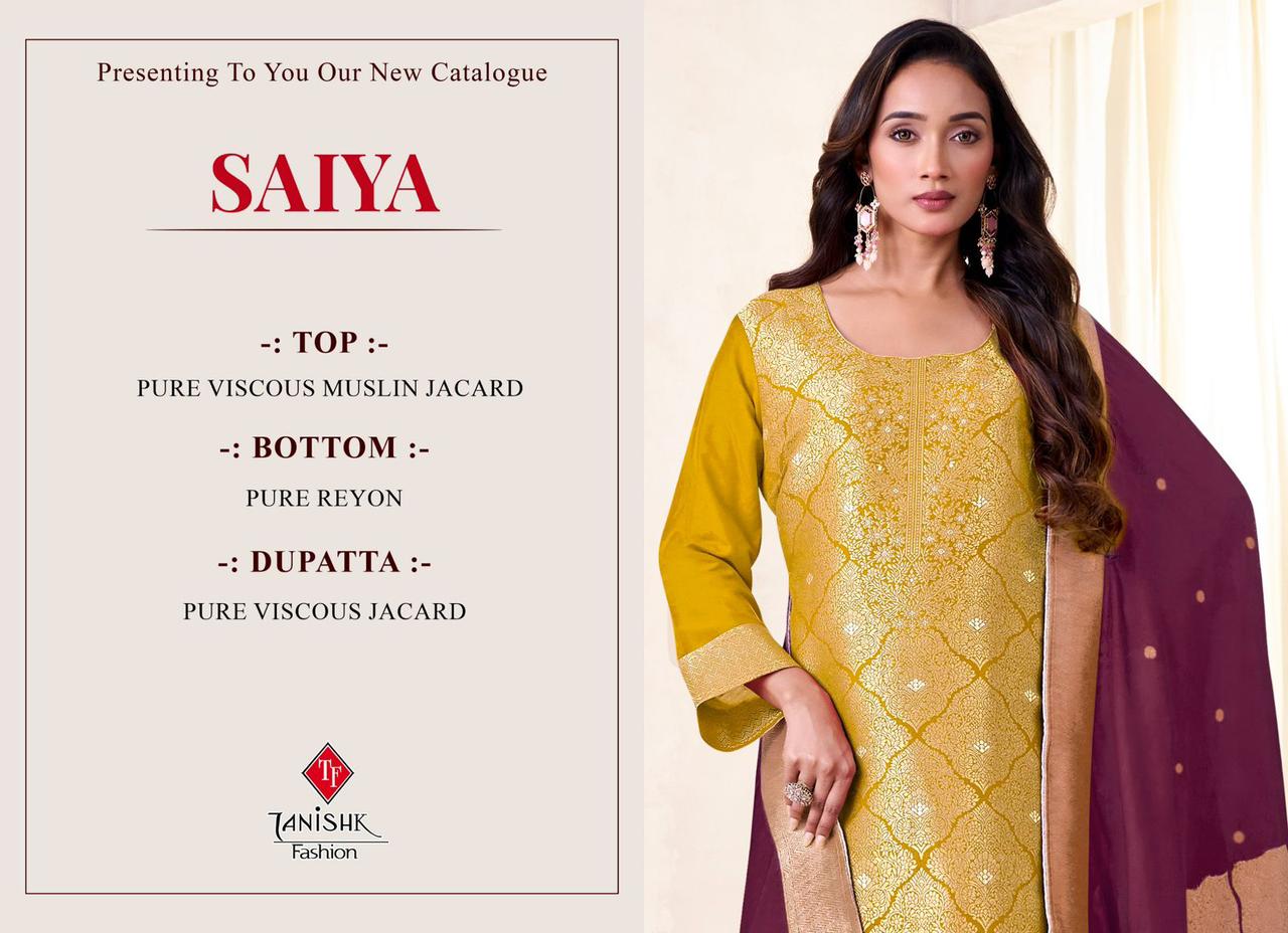 Saiya Tanishk Fashion Pure Viscose Plazzo Style Suits Manufacturer India