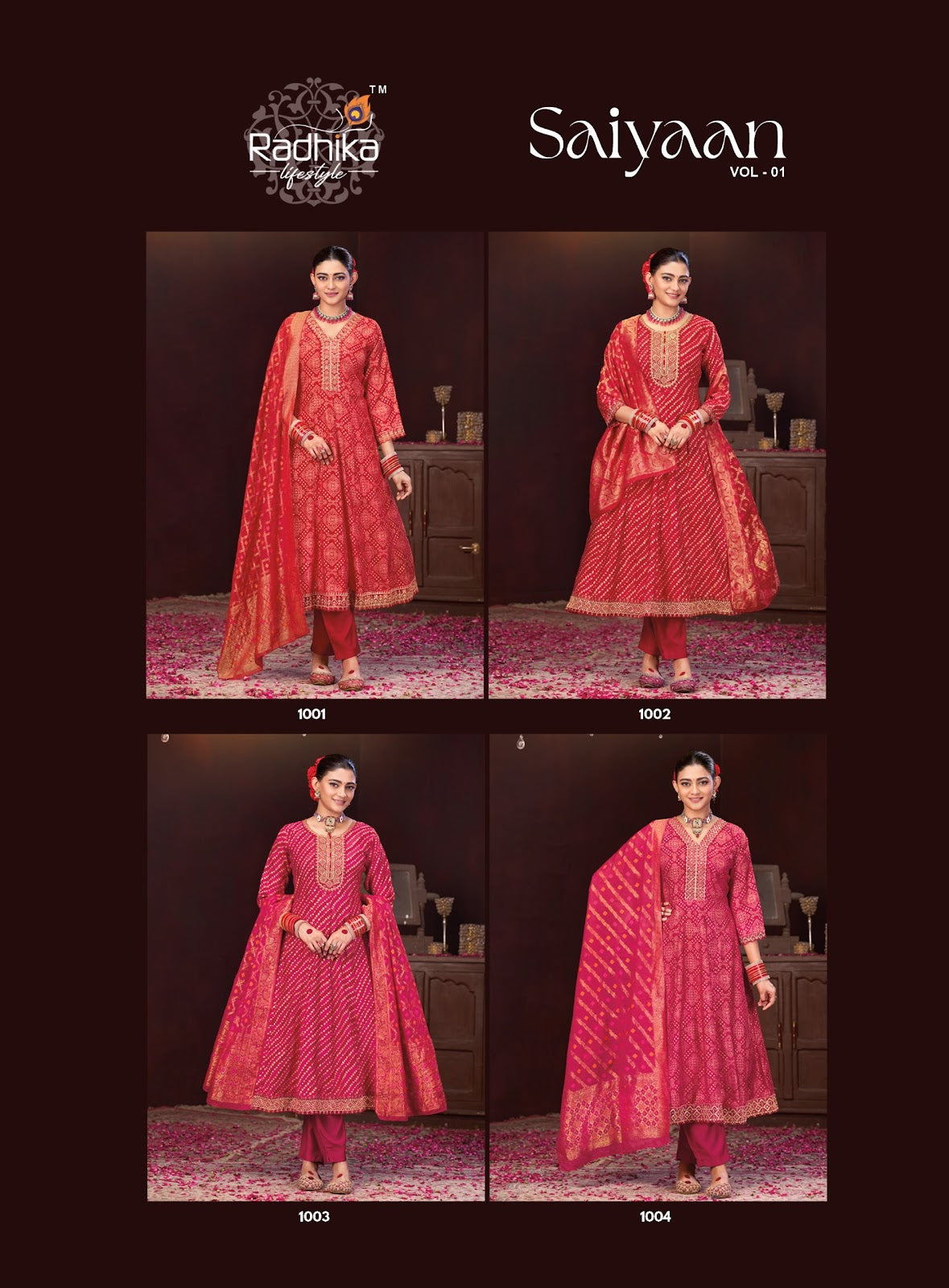 Saiyaan Vol 1 Radhika Lifestyle Silk Readymade Anarkali Suits Wholesaler India