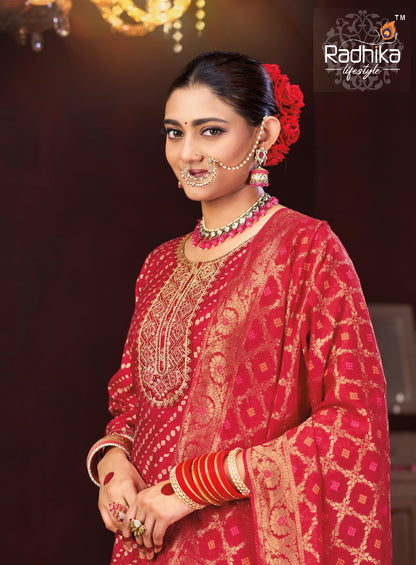 Saiyaan Vol 1 Radhika Lifestyle Silk Readymade Anarkali Suits Wholesaler India