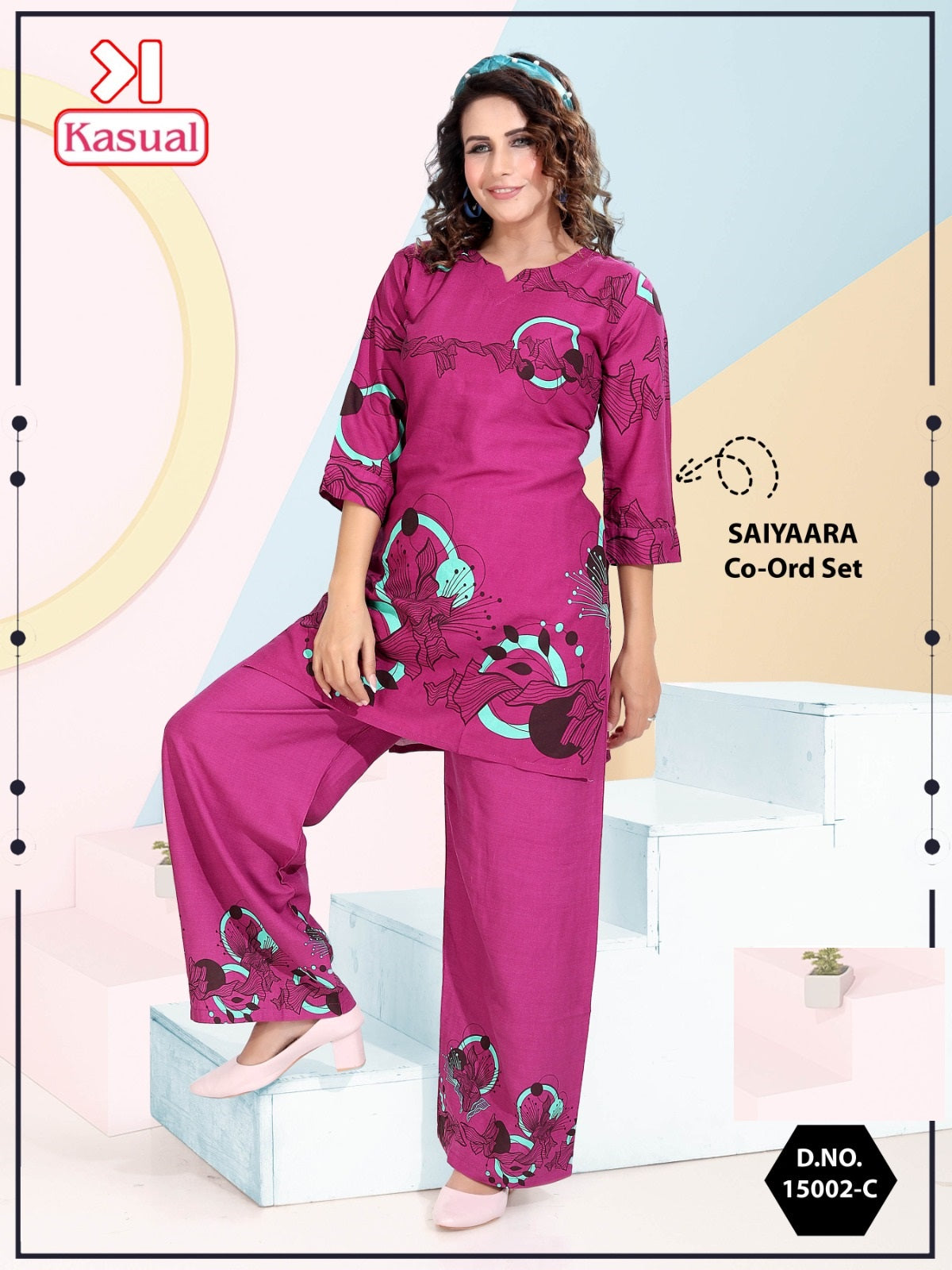 Saiyaara 15002 Kasual Cotton Co Ord Set Exporter Gujarat