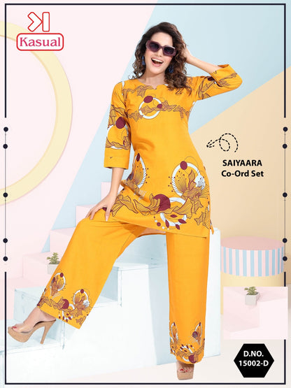 Saiyaara 15002 Kasual Cotton Co Ord Set Exporter Gujarat