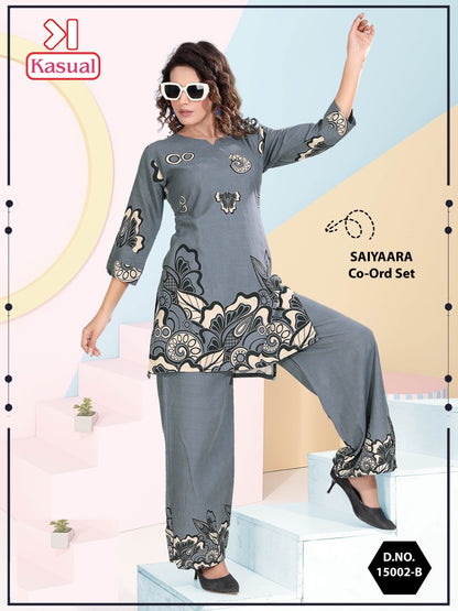 Saiyaara 15002 Kasual Cotton Co Ord Set Exporter Gujarat