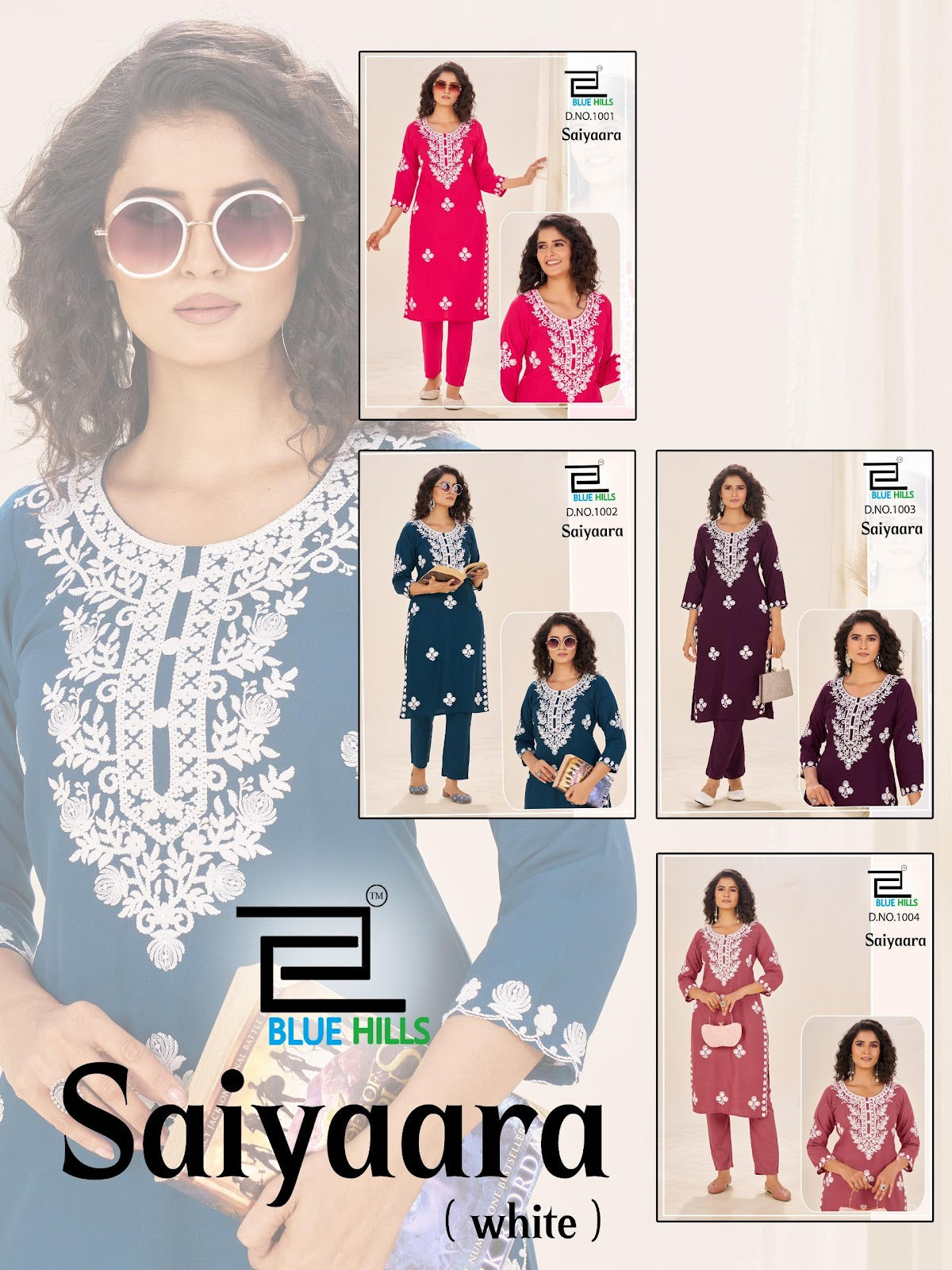 Saiyaara Blue Hills Rayon 14Kg Kurti Pant Set Exporter Ahmedabad