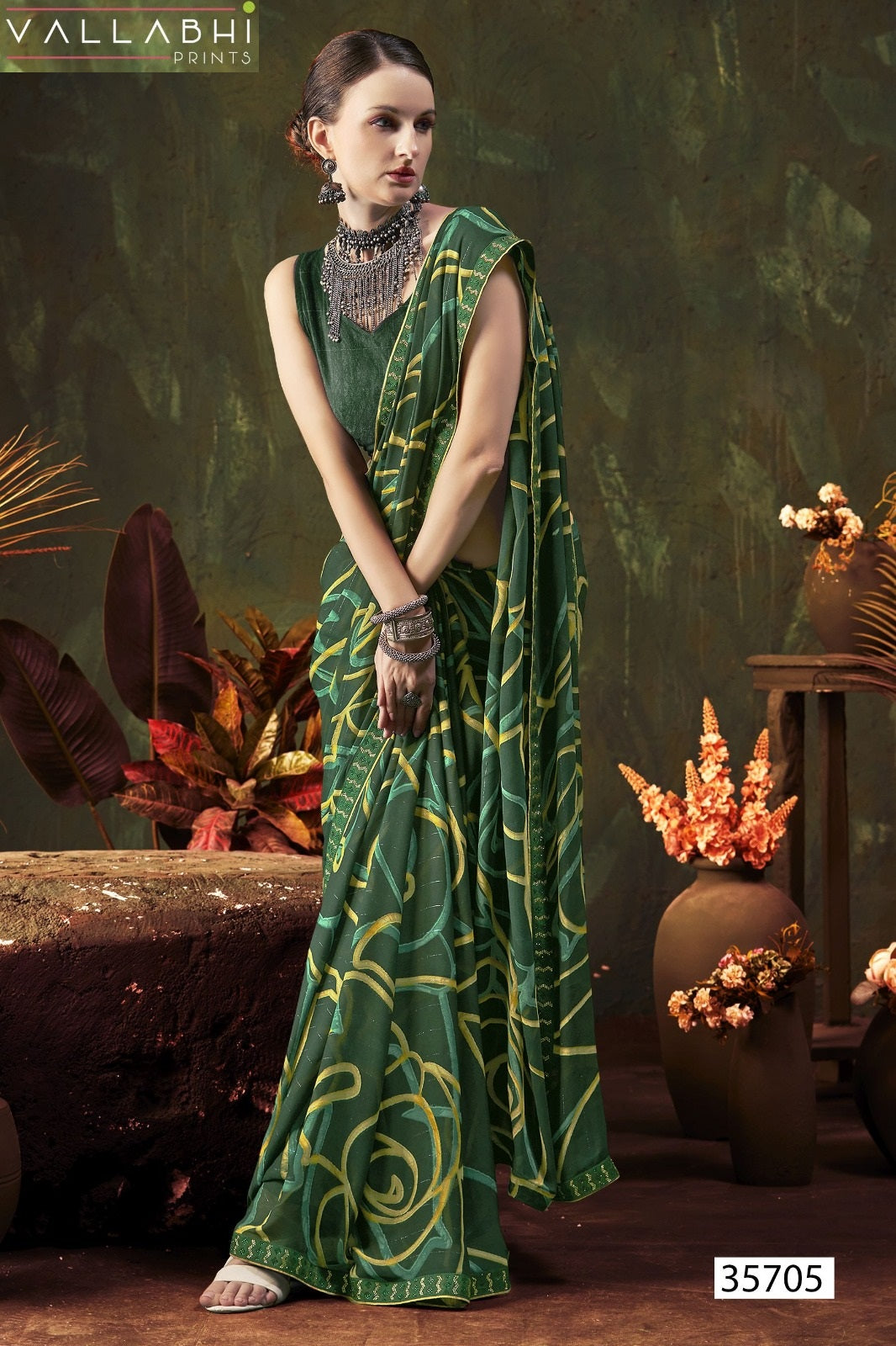 Saiyaara Vallabhi Prints Georgette Sarees Wholesale Rate