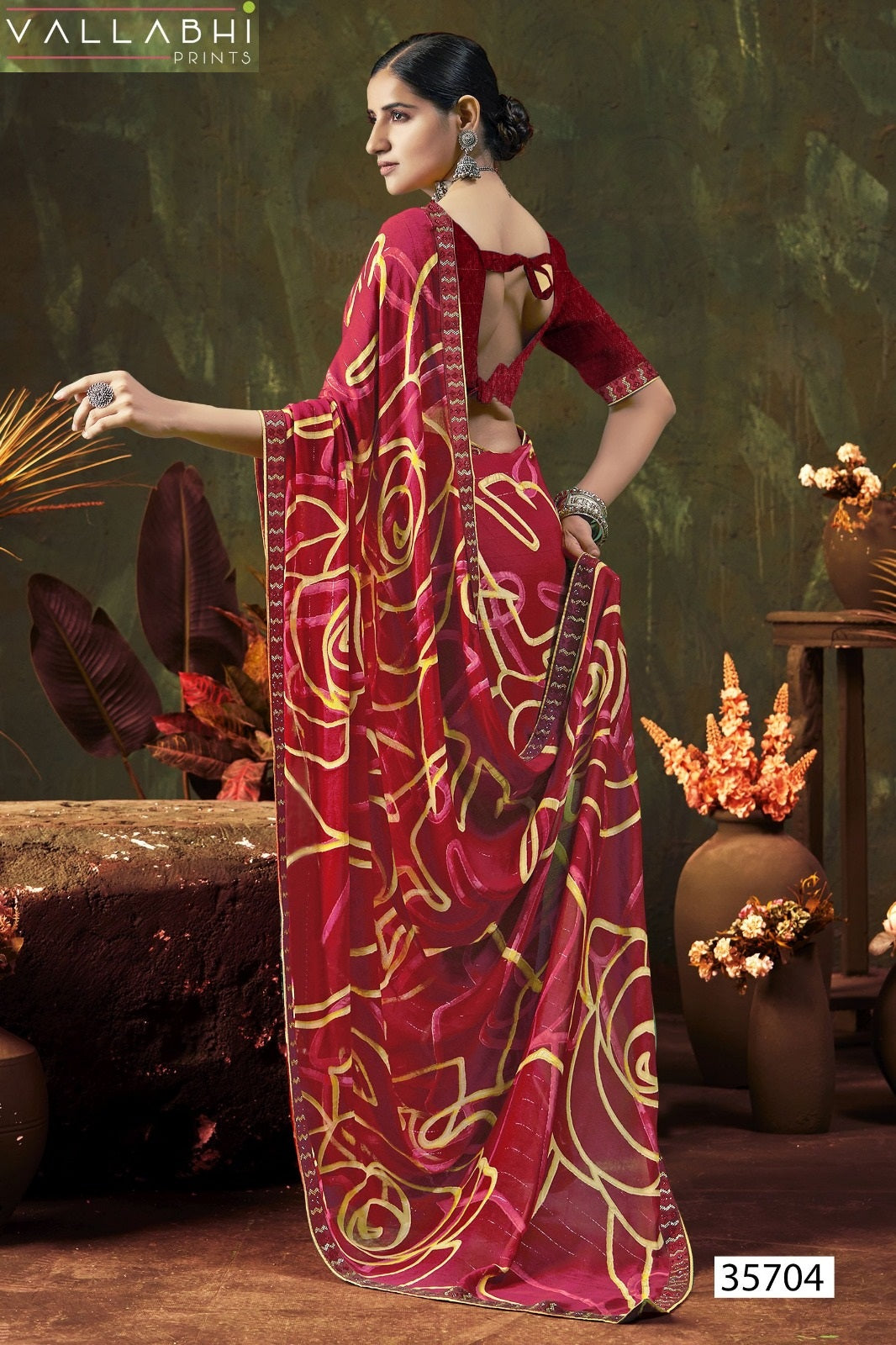 Saiyaara Vallabhi Prints Georgette Sarees Wholesale Rate