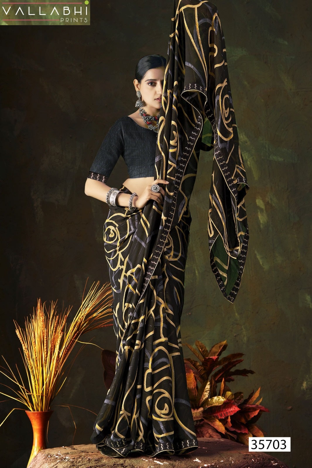 Saiyaara Vallabhi Prints Georgette Sarees Wholesale Rate