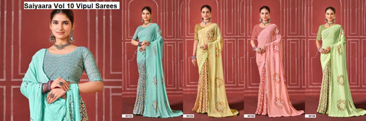 Saiyaara Vol 10 Vipul Weightless Sarees Supplier Ahmedabad