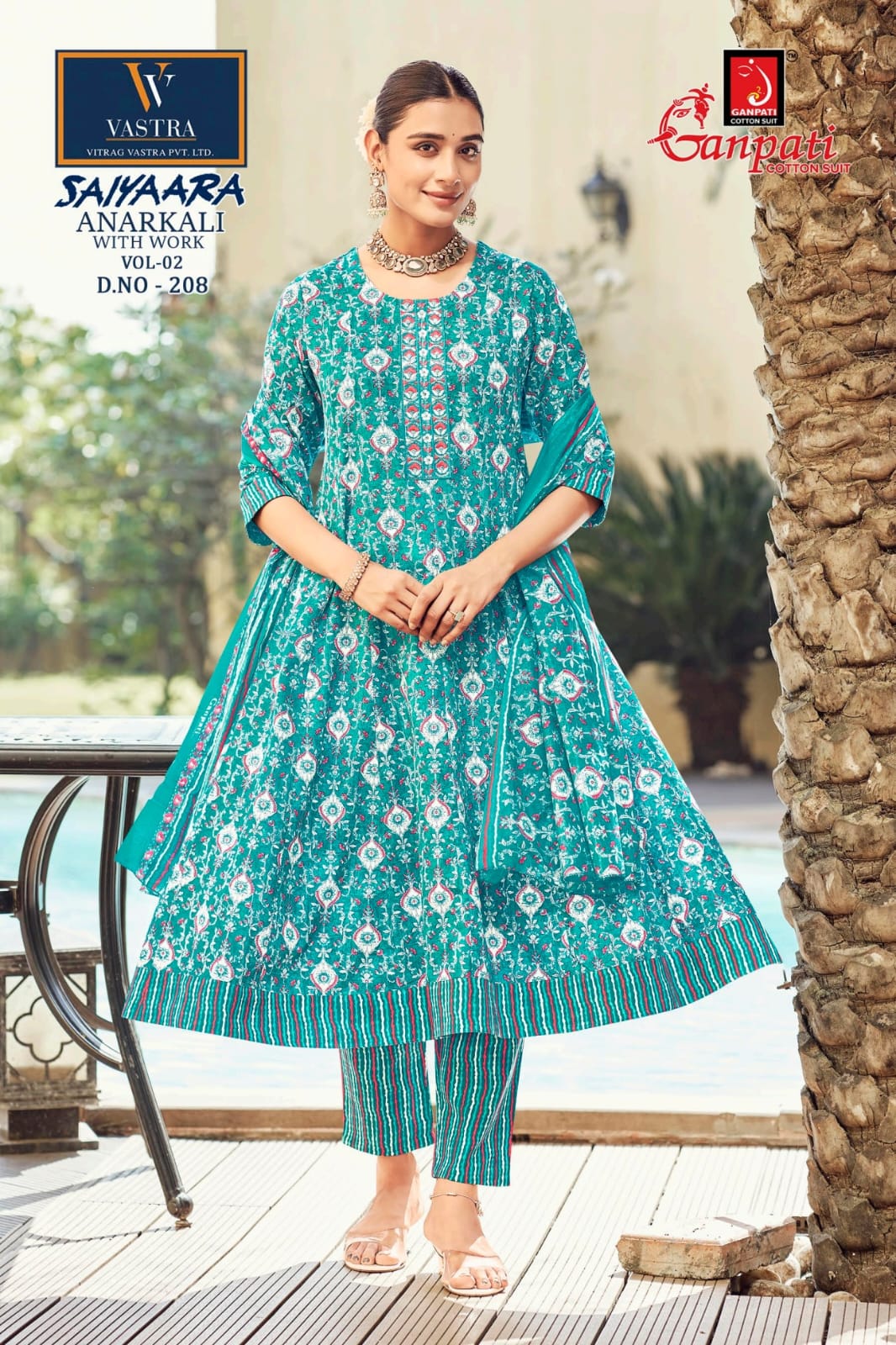 Saiyaara Vol 2 Ganpati Pure Cotton Readymade Anarkali Suits Wholesale