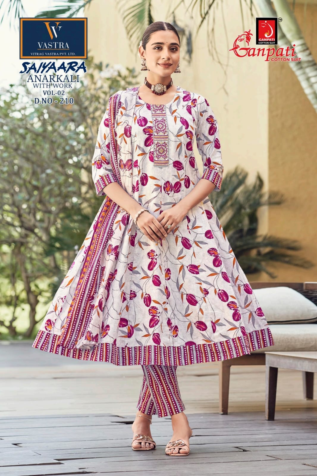 Saiyaara Vol 2 Ganpati Pure Cotton Readymade Anarkali Suits Wholesale