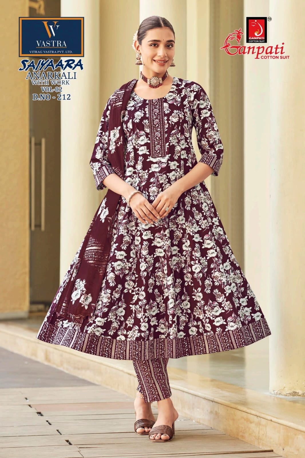 Saiyaara Vol 2 Ganpati Pure Cotton Readymade Anarkali Suits Wholesale