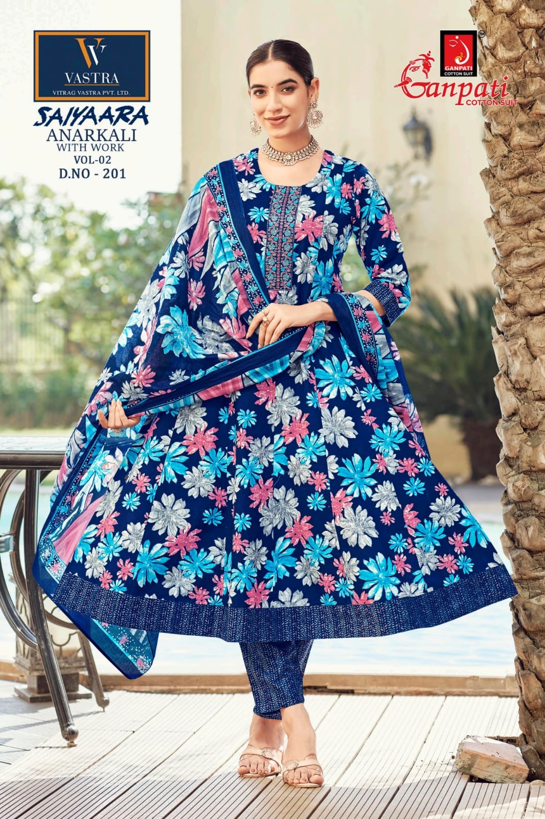 Saiyaara Vol 2 Ganpati Pure Cotton Readymade Anarkali Suits Wholesale