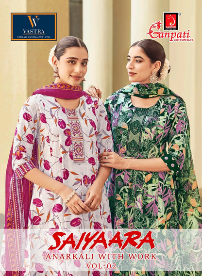 Saiyaara Vol 2 Ganpati Pure Cotton Readymade Anarkali Suits Wholesale