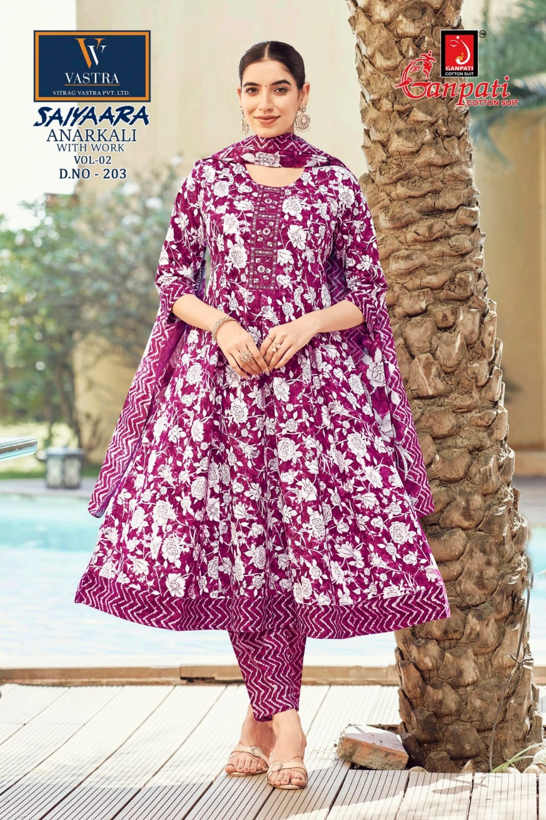 Saiyaara Vol 2 Ganpati Pure Cotton Readymade Anarkali Suits Wholesale