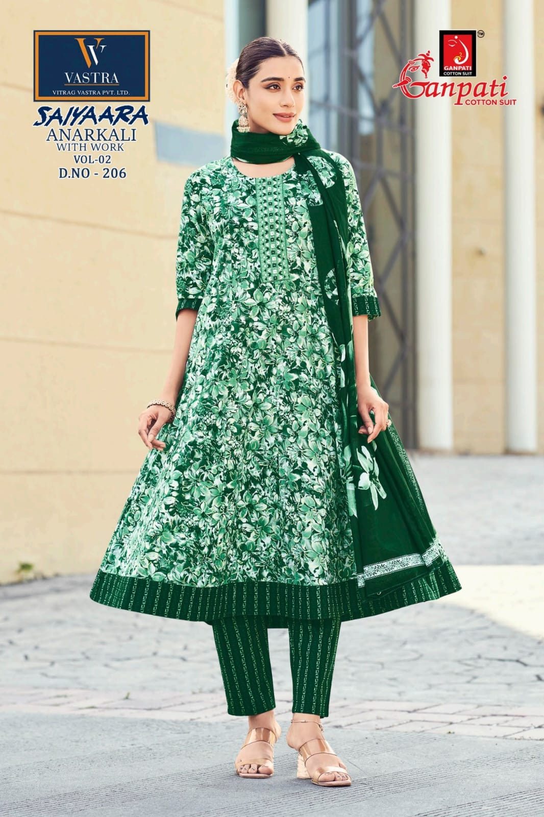 Saiyaara Vol 2 Ganpati Pure Cotton Readymade Anarkali Suits Wholesale