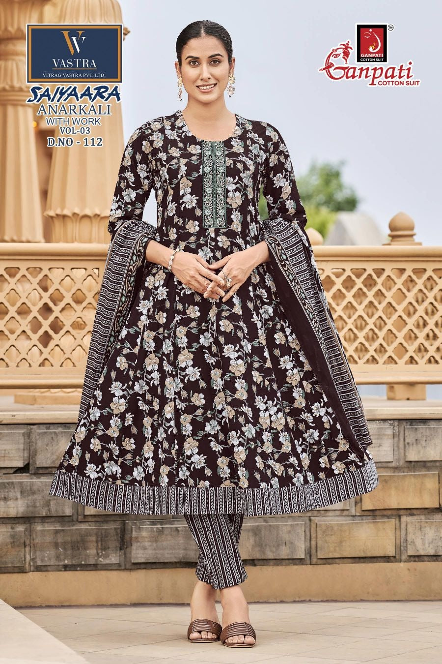 Saiyaara Vol 3 Ganpati Cotton Readymade Anarkali Suits Wholesaler