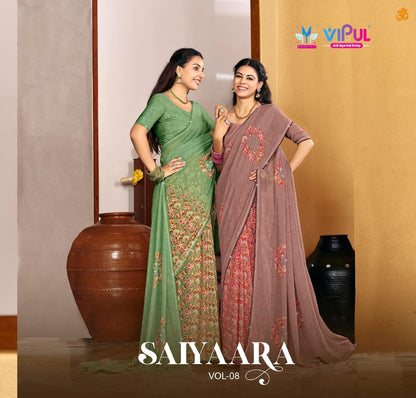 Saiyaara Vol 8 Vipul Weightless Sarees Exporter Ahmedabad