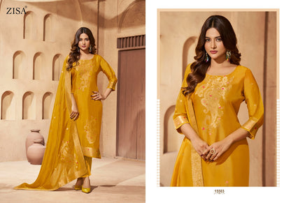 Saiyaara Zisa Pure Silk Pant Style Suits Wholesaler Ahmedabad