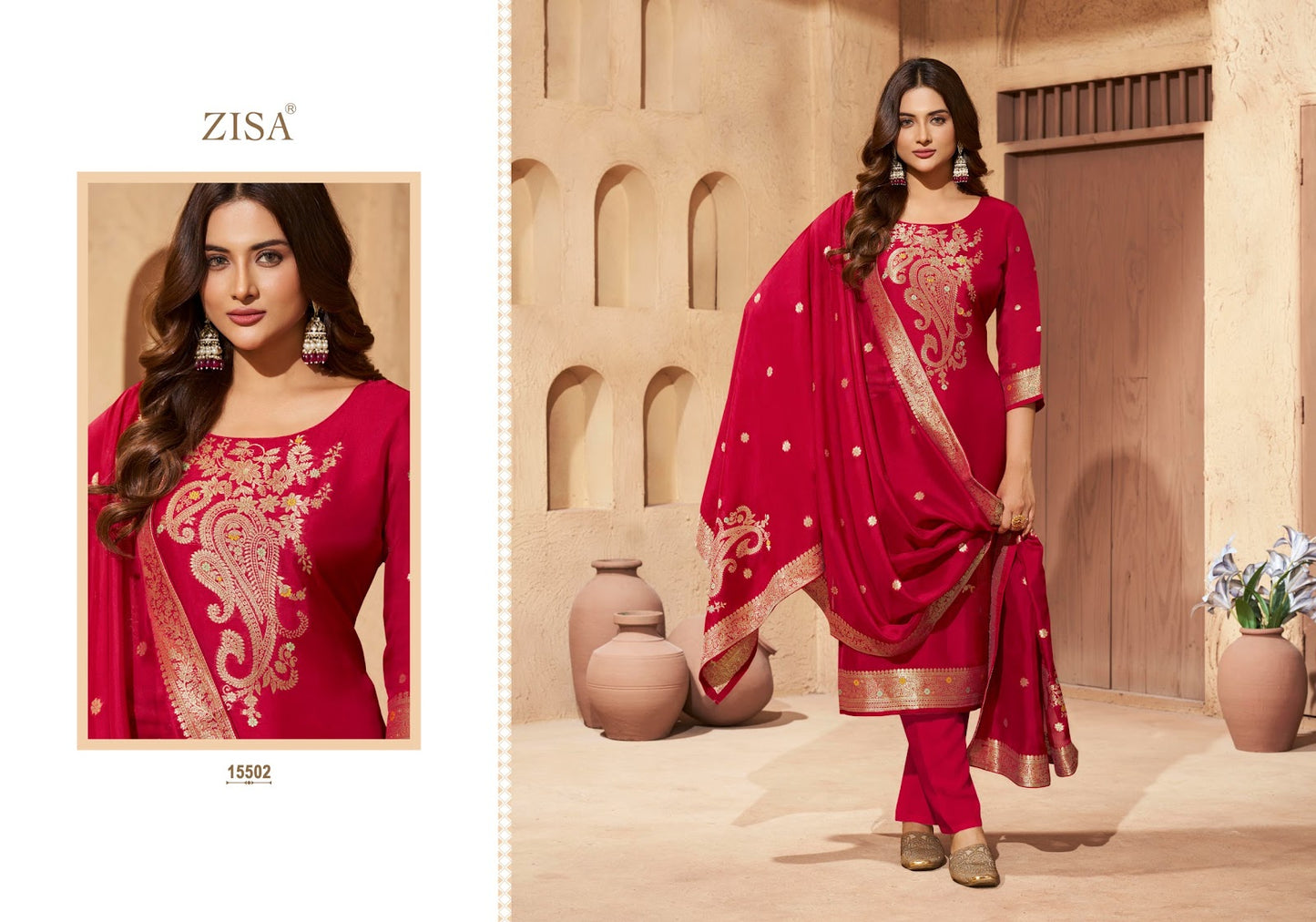 Saiyaara Zisa Pure Silk Pant Style Suits Wholesaler Ahmedabad