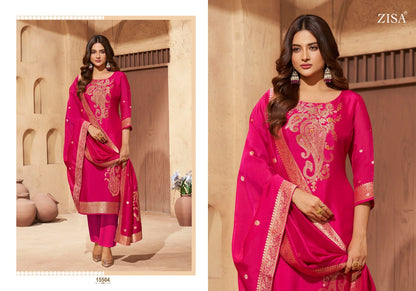 Saiyaara Zisa Pure Silk Pant Style Suits Wholesaler Ahmedabad