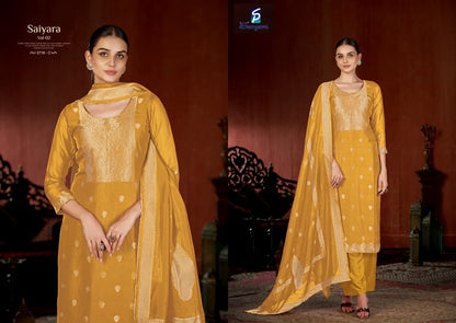 Saiyara Vol 2 Sargam Prints Silk Jacquard Pant Style Suits Wholesale Price