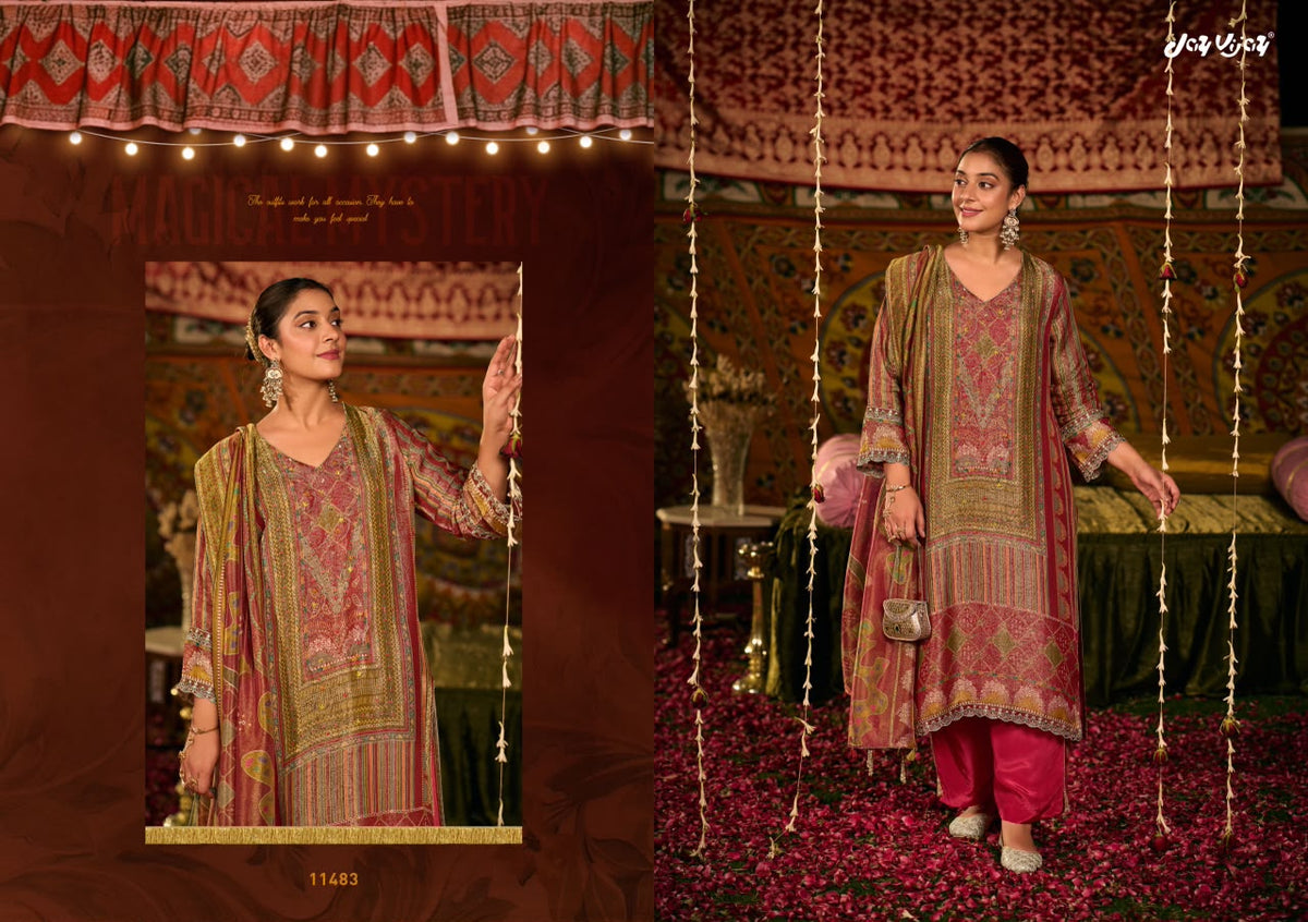 Saj Dhaj Ke Jay Vijay Kanjivaram Pant Style Suits Exporter Gujarat