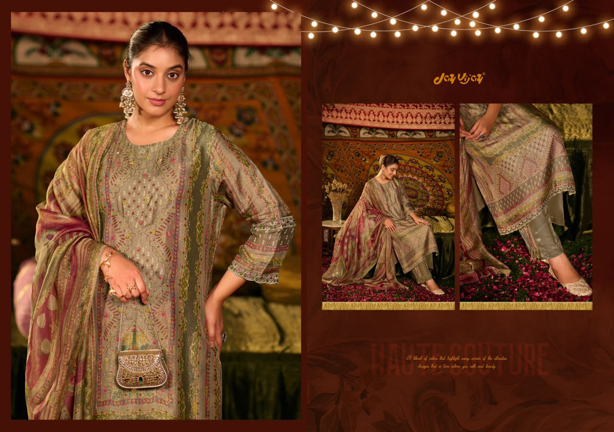 Saj Dhaj Ke Jay Vijay Kanjivaram Pant Style Suits Exporter Gujarat