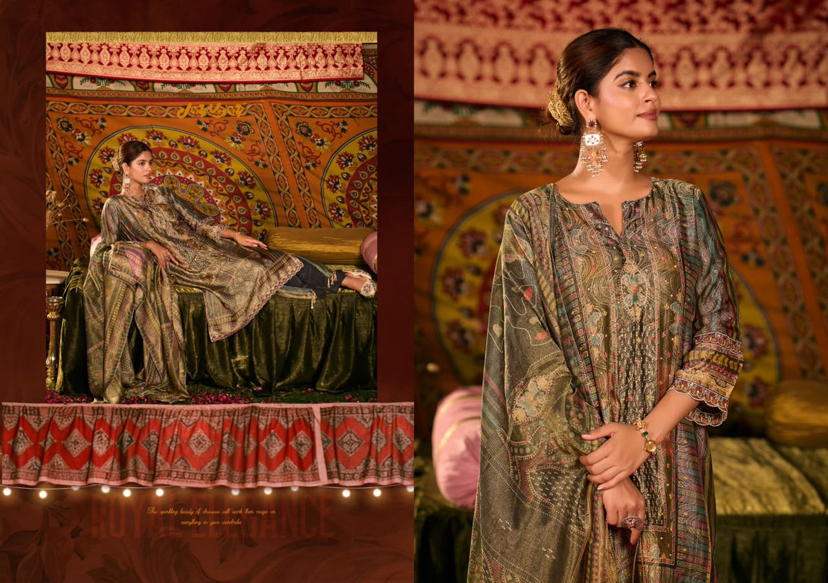 Saj Dhaj Ke Jay Vijay Kanjivaram Pant Style Suits Exporter Gujarat