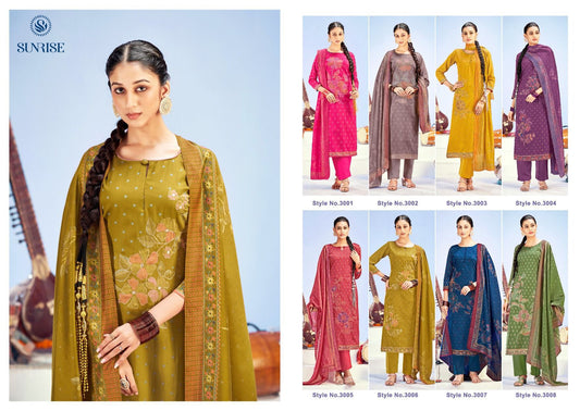 Sajaan Vol 3 Sunrise Jam Satin Pant Style Suits Exporter India