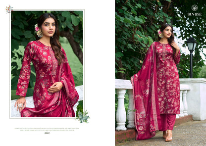 Sajaan Vol 8 Sunrise Jam Satin Pant Style Suits Supplier