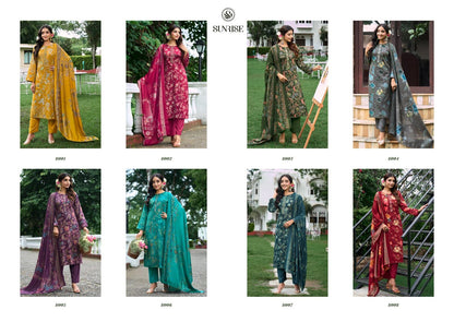 Sajaan Vol 8 Sunrise Jam Satin Pant Style Suits Supplier