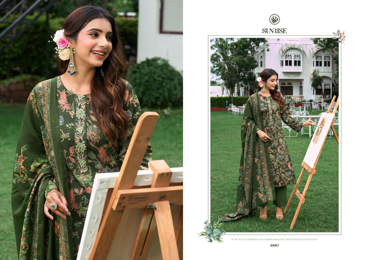 Sajaan Vol 8 Sunrise Jam Satin Pant Style Suits Supplier