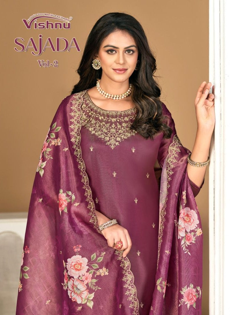 Sajada Vol 2 Vishnu Impex Shimmer Pant Style Suits Exporter