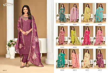 Sajada Vol 2 Vishnu Impex Shimmer Pant Style Suits Exporter