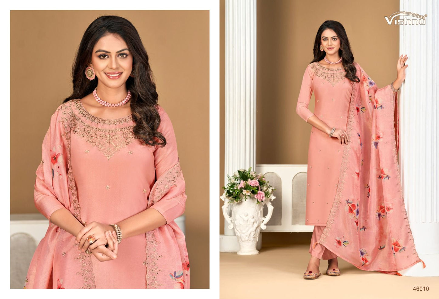 Sajada Vol 2 Vishnu Impex Shimmer Pant Style Suits Exporter